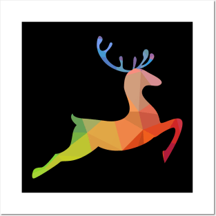 running deer abstract design Posters and Art